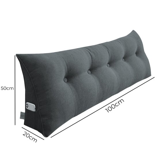 SOGA 100cm Dark Grey Tatami Cushion Pillow - Picture 16 of 16